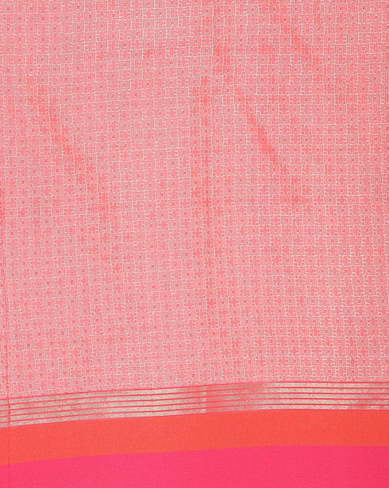 Red Silk Blend Resham Jaal Banarasi Saree