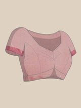 Pink colored semi silk saree