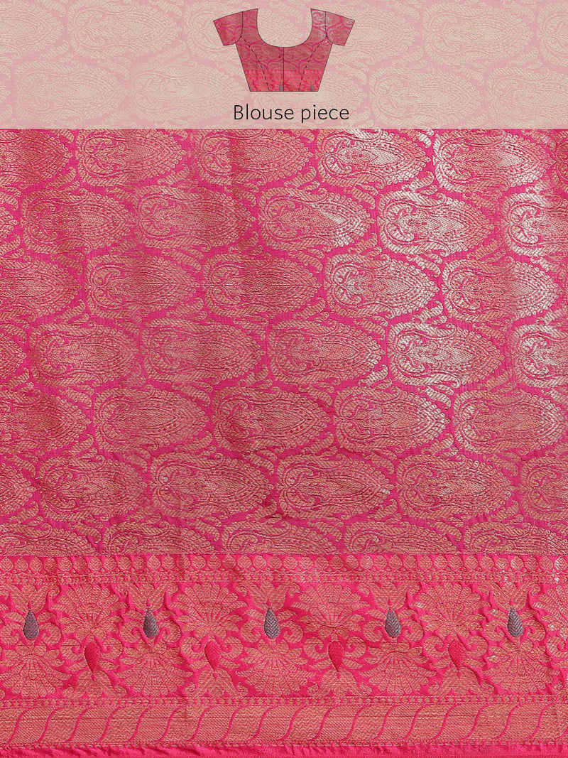 Back colored semi cotton saree