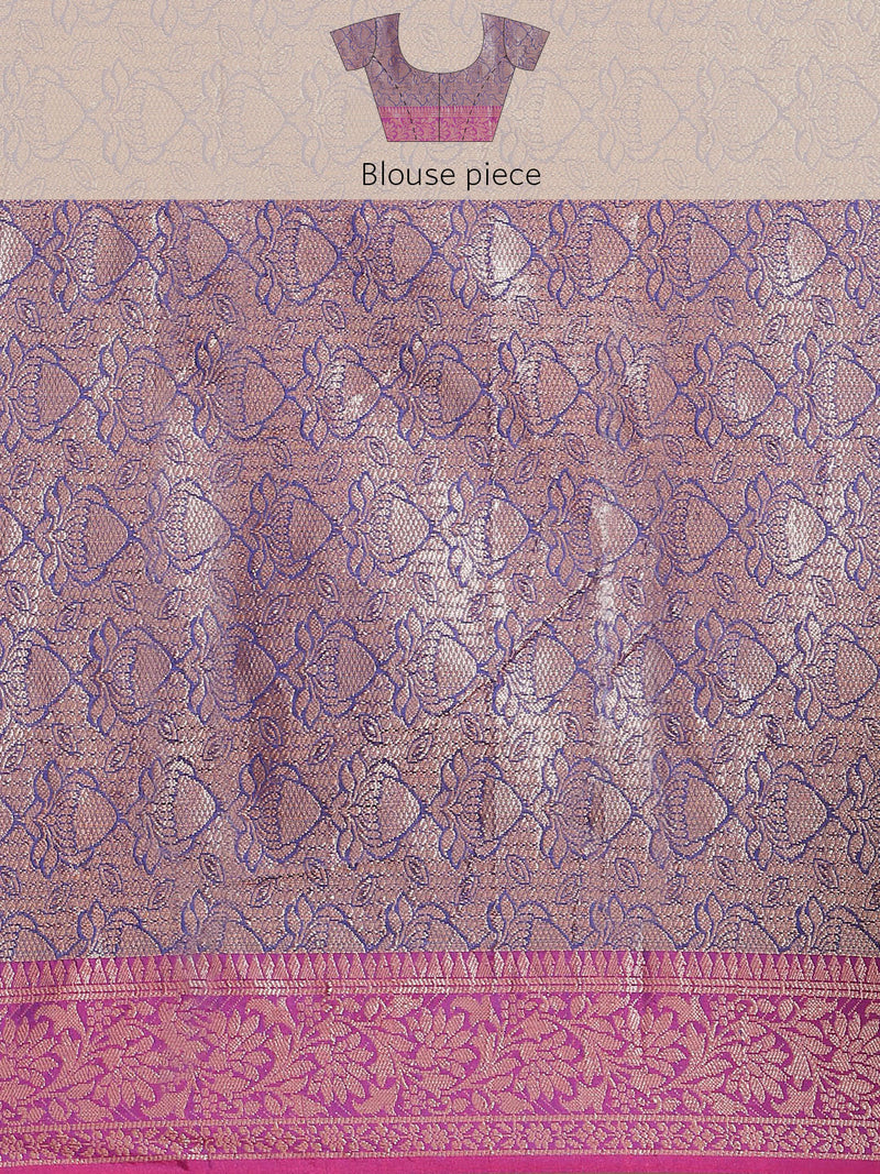Purple colored semi  cotton saree
