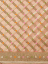 Pale Pink Semi Organza Silk Banarasi Saree