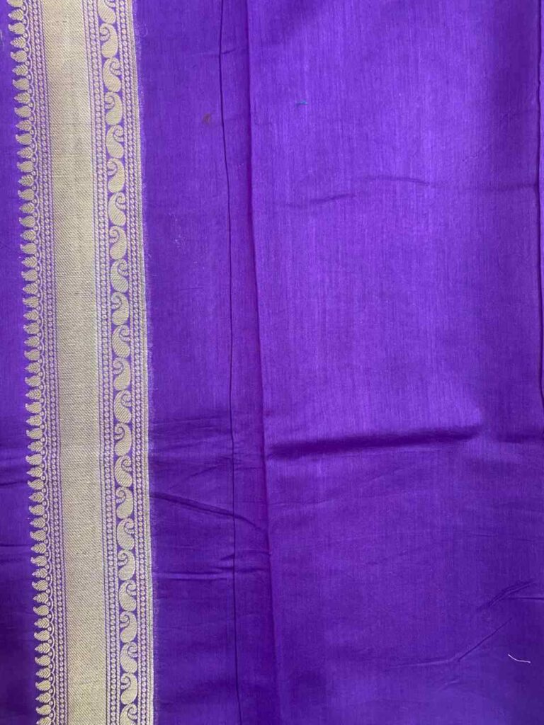 Maroon Cotton Silk Pure Banarasi Saree
