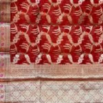 Red Cotton Silk Pure Banarasi Saree