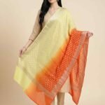 Dual Shade Khaddi Georgette Pure Silk Banarasi Dupatta