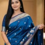 Blue Semi Silk Banarasi Saree