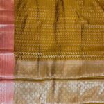 Banarasi Semi Silk Saree In Mustard Colour With ZigZag Zari Work