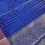 Royal Blue Semi Silk Banarasi Saree