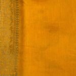 Yellow Cotton Silk Pure Banarasi Saree