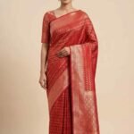 Red Semi Silk Banarasi Saree