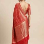 Red Semi Silk Banarasi Saree