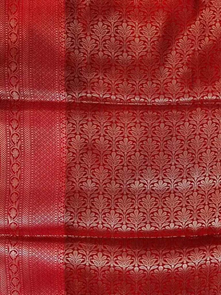 Red Semi Silk Banarasi Saree