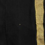 Black Handwoven Khaddi Georgette Banarasi Silk Saree
