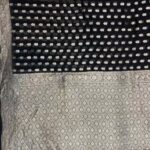 Black Khaddi Georgette Banarasi Silk Saree