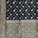 Black Handwoven Khaddi Georgette Banarasi Silk Saree