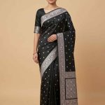 Black Mashru Silk Banarasi Saree