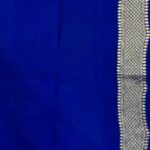 Blue Handwoven Khaddi Georgette Banarasi Silk Saree