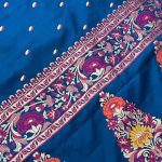 Royal Blue Mashru Silk Banarasi Saree