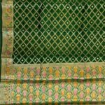 Bottle Green Munga Silk Banarasi Saree