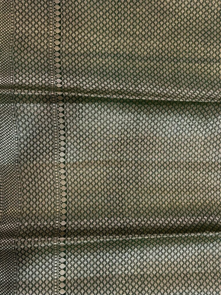 Bottle Green Munga Silk Banarasi Saree