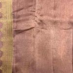 Chiku Viscose Silk Pure Banarasi Saree With Beautiful Floral Zari Work