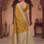 Golden Munga Silk Banarasi Saree