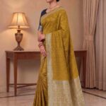 Golden Munga Silk Banarasi Saree