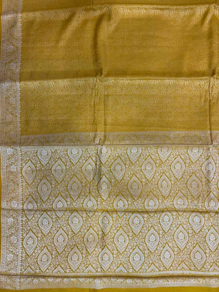 Golden Munga Silk Banarasi Saree