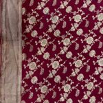 Maroon Munga Silk Banarasi Saree