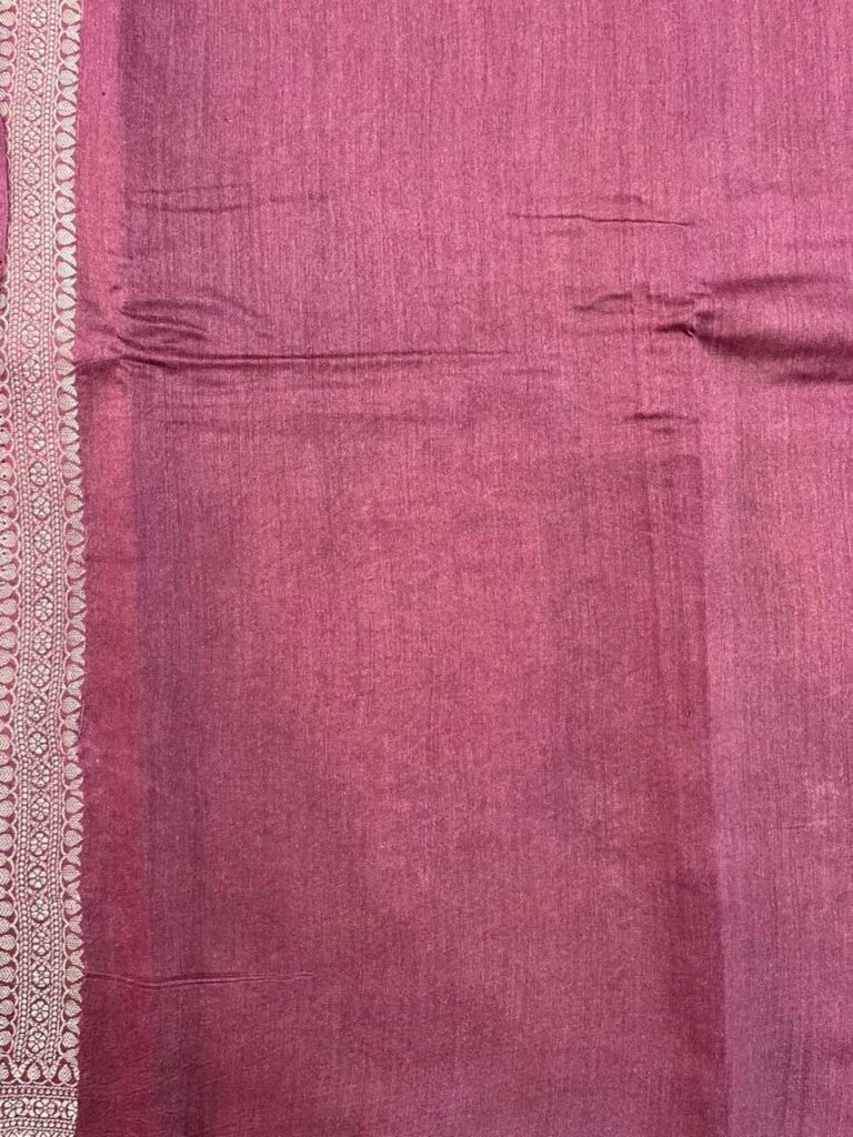 Maroon Munga Silk Banarasi Saree