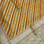 Mustard Handwoven Khaddi Georgette Banarasi Silk Saree