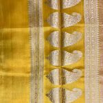 Mustard Tissue Silk Pure Banarasi Dupatta With Floral Boota Work