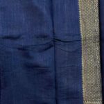 Navy Blue Munga Silk Banarasi Saree