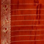 Orange Handwoven Mango Silk Banarasi Saree