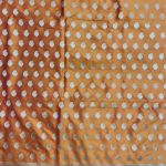 Orange Semi Silk Banarasi Dress Material