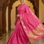 Pink Handwoven Mango Silk Banarasi Saree