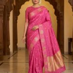 Pink Handwoven Mango Silk Banarasi Saree