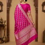 Rani Pink Mashru Silk Banarasi Saree