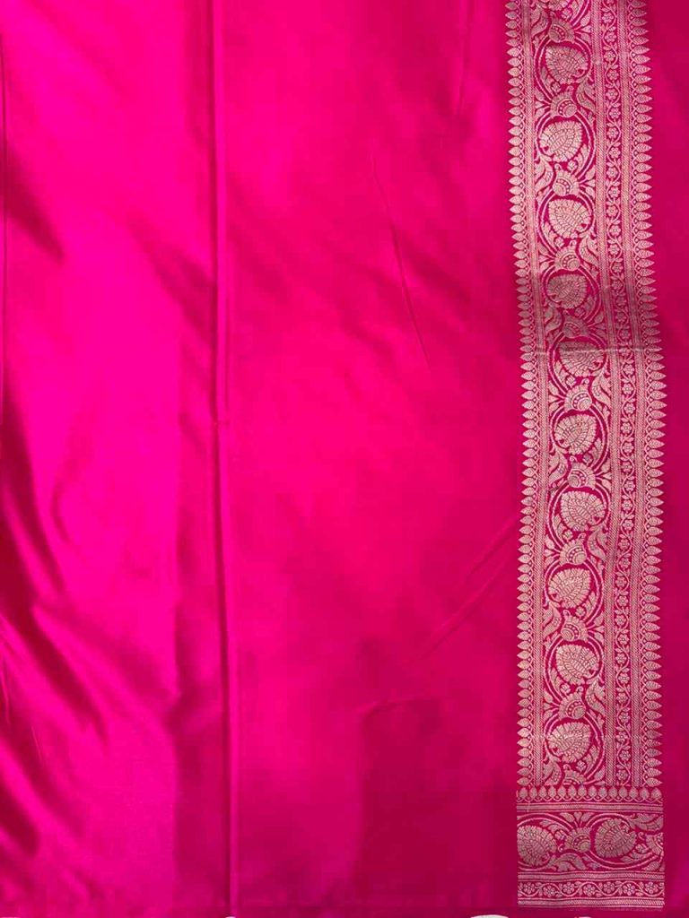 Rani Pink Mashru Silk Banarasi Saree