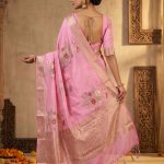 Pink Viscose Silk Pure Banarasi Saree