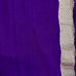 Purple Handwoven Khaddi Georgette Banarasi Silk Saree