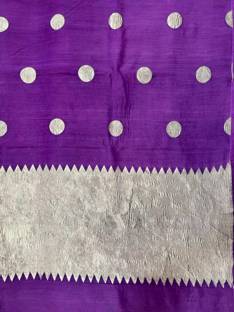 Purple Munga Silk Banarasi Saree