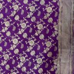 Purple Munga Silk Banarasi Saree