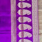 Purple Tissue Silk Pure Banarasi Dupatta With Floral Boota Work