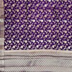 Purple Viscose Silk Pure Banarasi Saree With Beautiful Floral Zari Jaal Work