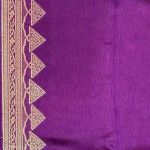Purple Viscose Silk Pure Banarasi Saree With Beautiful Floral & Minakari Work