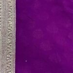 Rani Pink Khaddi Georgette Banarasi Silk Saree