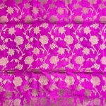 Rani Pink Semi Silk Banarasi Dress Material