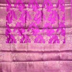 Rani Pink Semi Silk Banarasi Dress Material