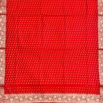 Red Semi Silk Banarasi Dress Material