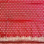 Red Semi Silk Banarasi Dress Material